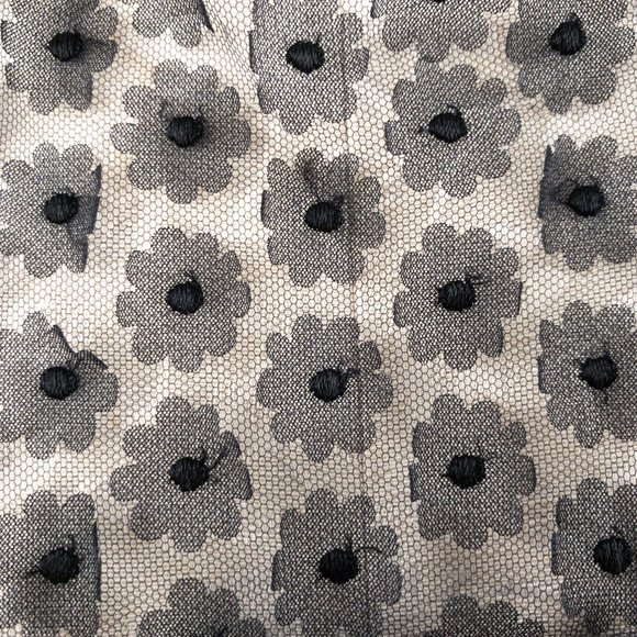 Lela Rose 6 Silk Daisy Mesh Bubble Mini Dress - Picture 2 of 13